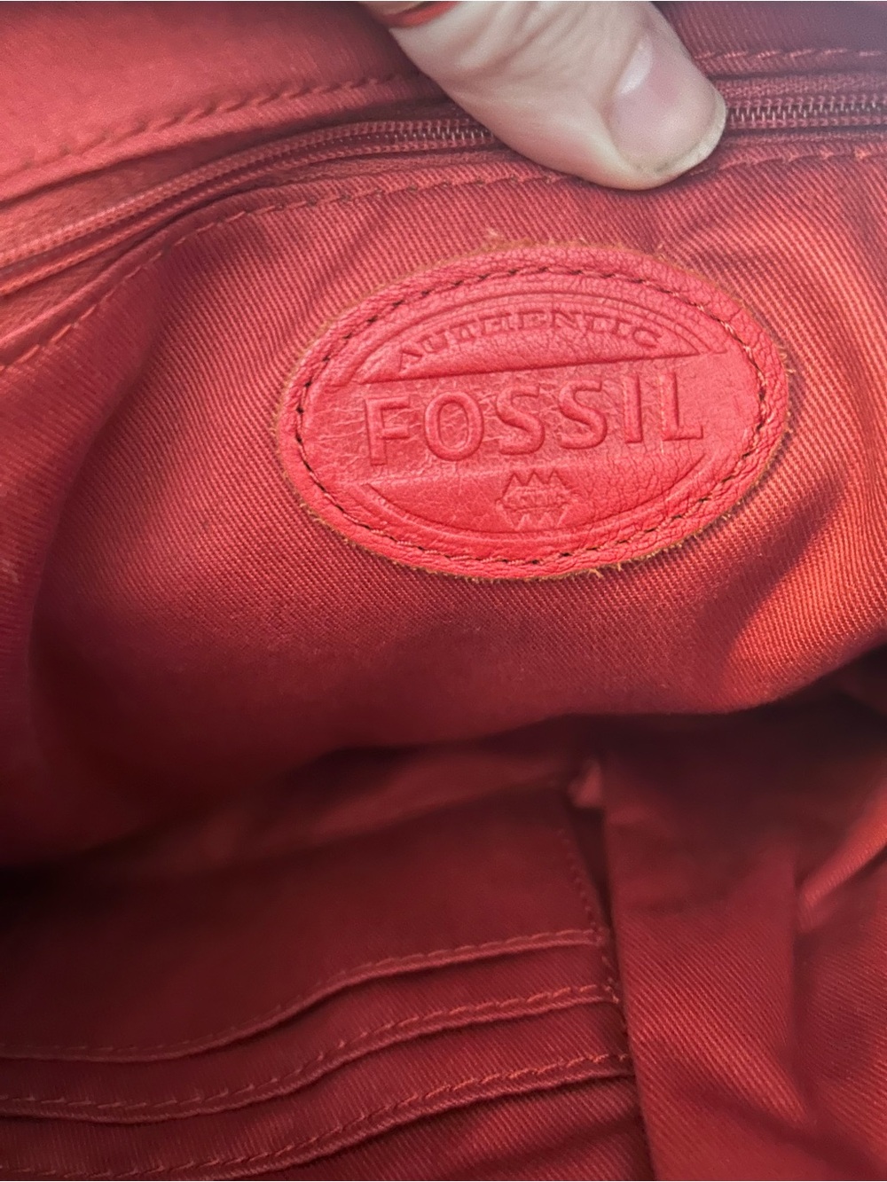 Fossil Erin Crossbody Bag in Genuine Red Leather - Picture 8 of 16